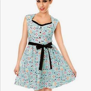 Folter Dress. Blue Skulls. From ModCloth